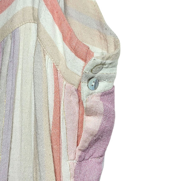 Rails Amaya Tiered Midi Dress Juliette Stripe Sleeveless Pastel Rainbow Boho S - Picture 11 of 16